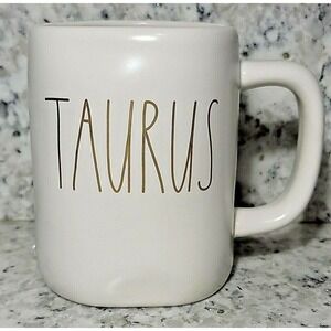Rae Dunn Coffee Tea Mug Cup Taurus Zodiac 18oz NEW Cream‎ Colored X-Large…